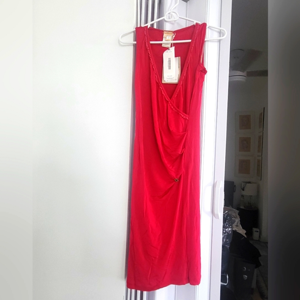 Elegant fusia / pink Sleeveless Dress